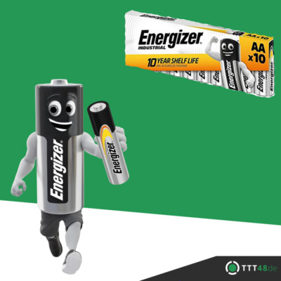 200 x Energizer Industrial AA Mignon Alkaline LR6 L91 MN1500 1,5V Batterien