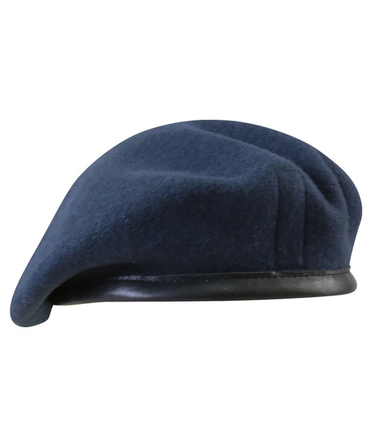 British Berets With Leather Sweatband Adjustable Black Wool Beret Custom Logo Ma - Foto 9