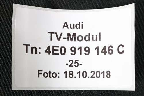 Audi A6 4F JAPAN A8 4E Q7 CINA MMI 2G TV Tuner Per Asia 4E0919146C 4E0910146E - 第 8/8 張圖片