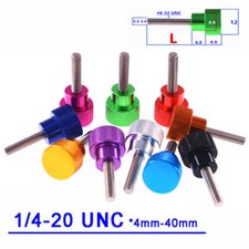 UNC 6 -32 Aluminum Stainless Steel Knurled Thumb Screw Bolts 4mm - 40mm Length