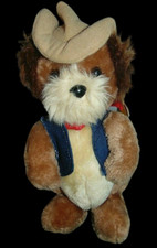 Vintage Dakin Nature Babies Puppy Dog Cowboy Plush 12"