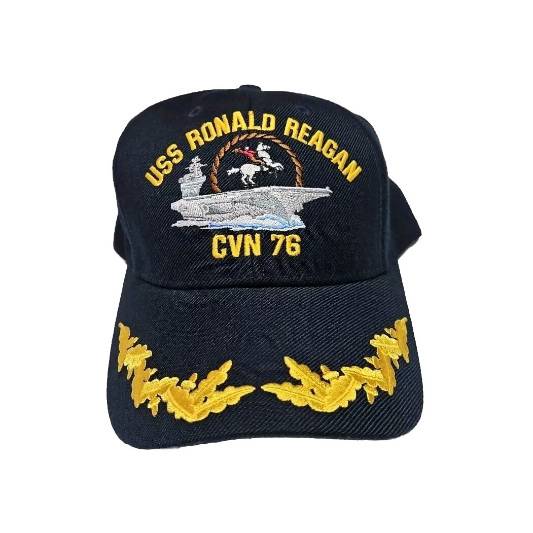 USS Ronald Reagan CVN 76 Military Navy Strap Back Cap - Hat
