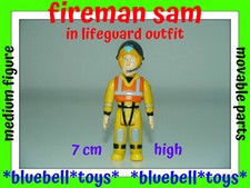 Fireman Sam Figures FIREMAN SAM in LIFEGUARD OUTFIT Movable Parts Medium NEW