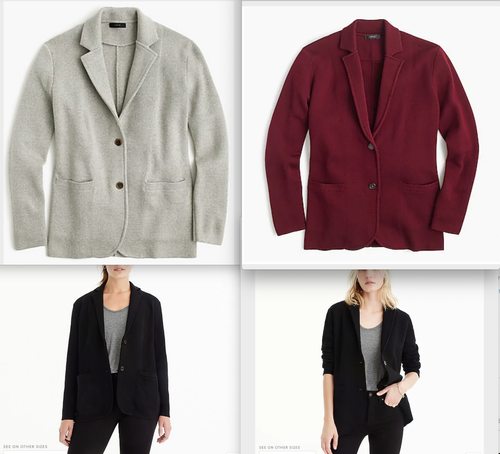$138 J.Crew Merino wool sweater-blazer 