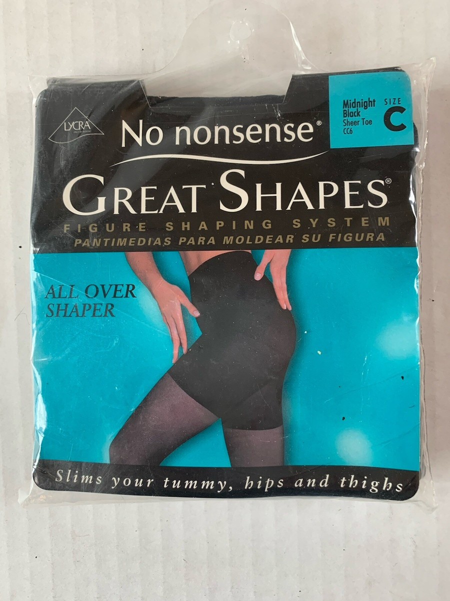 No Nonsense Great Shapes Pantyhose Size C Midnight Blac