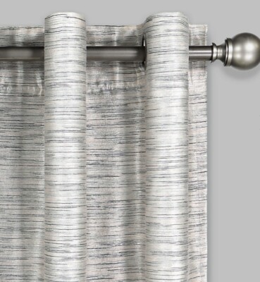 New Eclipse Blackout Grommet Panels (2) 52''x95'' Horizontal Stripe Lined
