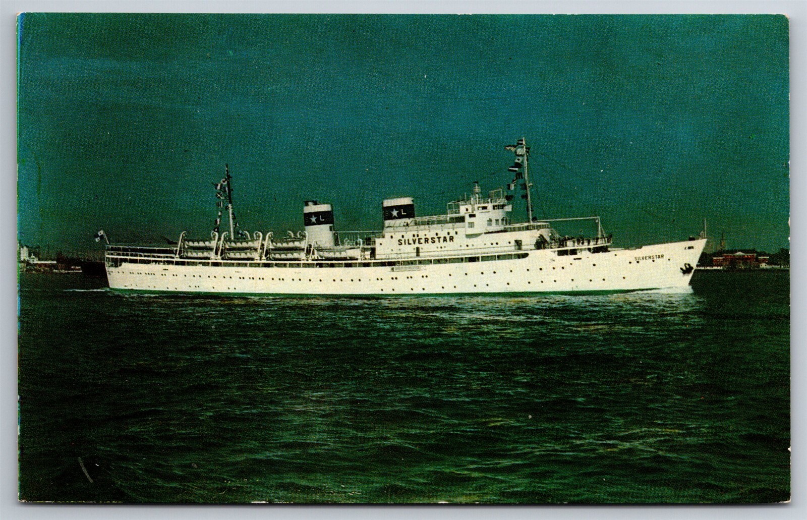SS Silverstar Informal Cruise Steamship Ocean Liner Ship C1939 Postcard G6
