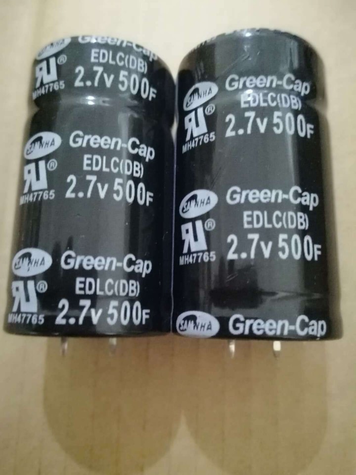2-Pack 2.7V 500F Super Capacitors - Car Audio Power Storage Capacitor Kit
