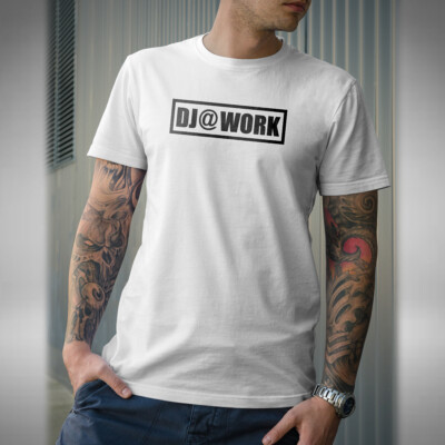 Dj @ Work T-Shirt Dance Rave DJ Ibiza Clubhaus Dschungel Trommel & Bass Small bis 5XL