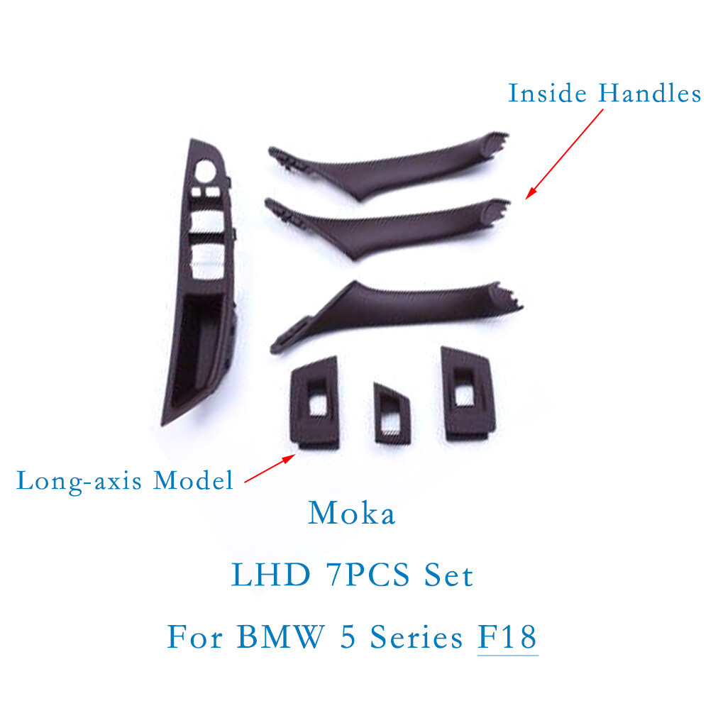 7PCS Moka Interior Door Handle & Window Switch Panel for BMW 5 Series F18 LHD Left Hand Drive
