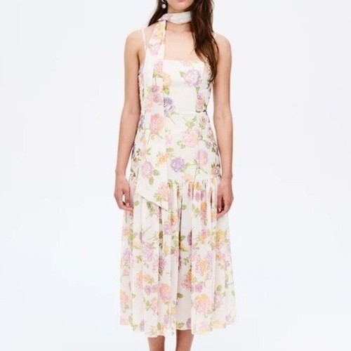 NEW FOR LOVE AND LEMONS CLEODORA STRAPLESS MIDI DRESS SIZE L