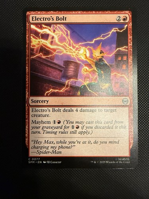 #ad Electro#x27;s Bolt 0077 Magic The Gathering Spider Man TCG English NM $0.99