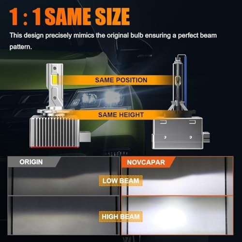 D3S D3R LED Bulb,24000LM +600% Brightness,6500K Cool White,Plug and D3S/R - Picture 5 of 7