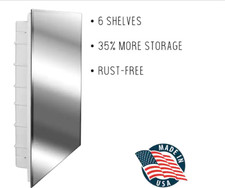 ZACA Media 16 in. x 26 in. x 3-1/2 in Frameless Recessed 1-Door Medicine Cabinet