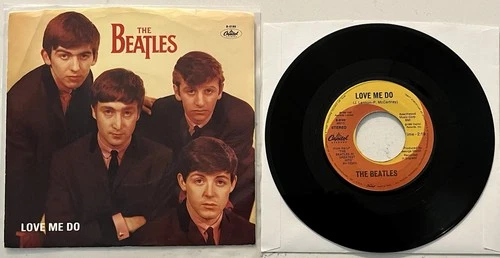 The Beatles~Love Me Do/P.S. I Love You/45-Mint Vinyl/EX+Picture Sleeve/M Labels