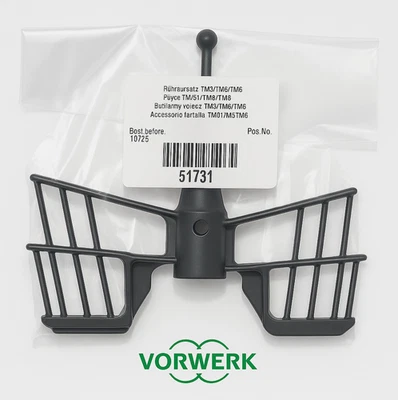 VORWERK FOLLETTO Thermomix Rühraufsatz Schmetterling TM6 - Zubehör Original Vorwerk Küche Neu