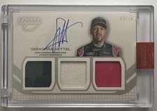 2021 Topps Dynasty Formula 1 F1 Triple Patch Sebastian Vettel Auto Autograph /10