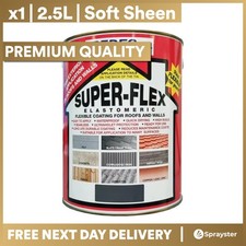 Bedec Black 2.5L Super-Flex Elastomeric Soft-Sheen Solar Reflect Roof Wall Coat