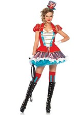 Women's Ravishing Ringmaster 2pc Costume Large Circus Halloween Party Outfit Set