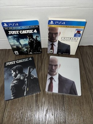 PlayStation PS4  Steelbook games. Just Cause 4 and Hitman complete First season