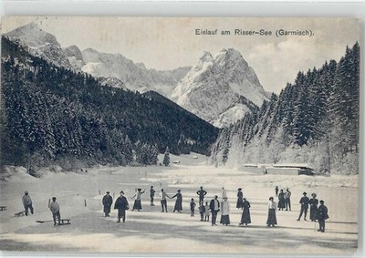 52180634 - 8100 Garmisch Ice Skating Risser See 1911