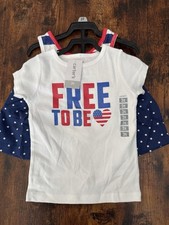 Carter's 3T Patriotic 3pc Knit Cotton Shorts Set, Tee Tank & Shorts