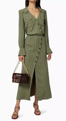 Self Portrait Kleid Shirt Dress Khaki Neu Kaufpreis   575 Bei Mytheresa Damen