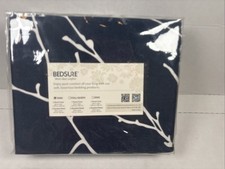 NEW Bedsure 2-piece Sham and Cover Duvet Cover Set Twin Blue Tree Branch Floral