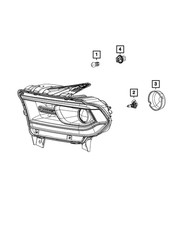 Genuine Mopar Headlamp Bulb Right L09005SL