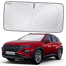 Car Windshield Sunshade - Advanced Light-Blocking Large 64" x 34" 