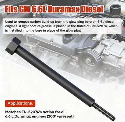 For GM Diesel 6.6/3.0/2.8L Duramax Engine   GM-52074 Glow Plug Bore Reaming Tool