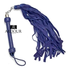 Genuine Purple Suede Thick Leather Flogger 26 Tails Heavy Duty Leather Flogger
