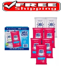Wet Ones Antibacterial Hand Wipes, Fresh Scent & Lavender, 20 ct., 7 pk.