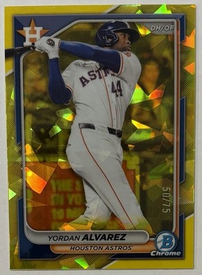 2024 Bowman Chrome Sapphire Yordan Alvarez /75 Yellow Refractor