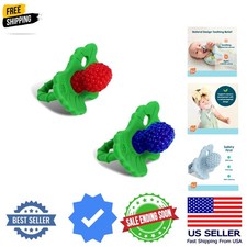 RaZberry Silicone Teether Pacifier Teething Relief for Infants, Food-Grade,...