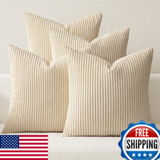 MIULEE Boho Farmhouse Throw Pillow Covers 18x18 Inch Set of 4 Mordern Nordic Cus