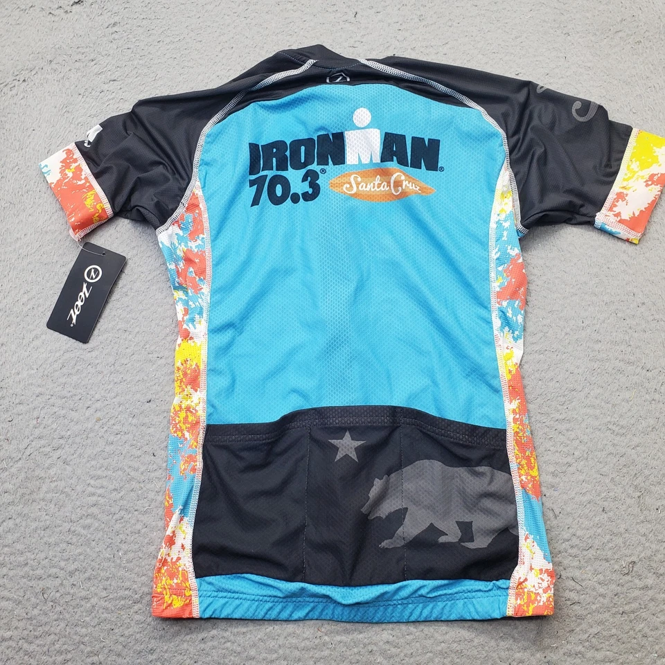 Camiseta deportiva de ciclismo Zoot Ironman 70.3 para mujer mediana multi malla Santa Cruz cremallera SC716 Foto 2 de 4