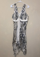SALE J Ribkoff  Abstract Geometric Tunic 14 w/Bow & Sheer Skirt