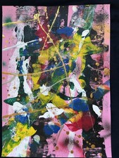 Art contemporain peinture acrylique sur papier 235g/m² oeuvre originale Signée