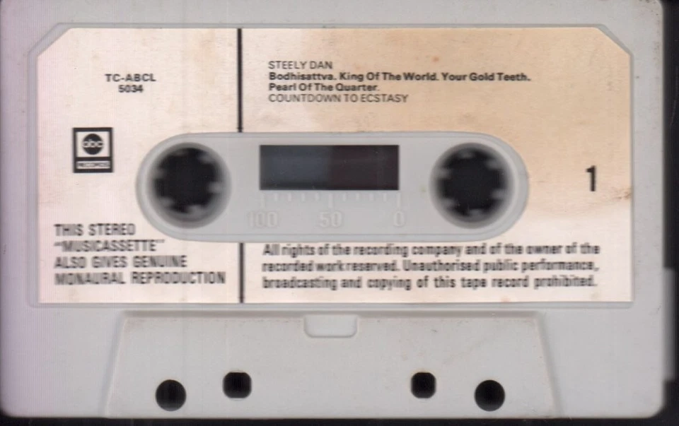 Steely Dan Countdown To Ecstasy cassette UK Abc cassette grey shell with paper - Image 4 of 4