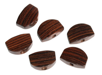 Tuner Buttons Macassar Ebony (6) fits Schaller M6 & PRS  Phase I&II Tuners