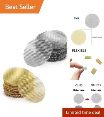 200-Piece Pipe Screen Set: Stainless Steel & Brass Filters for Universal Fit