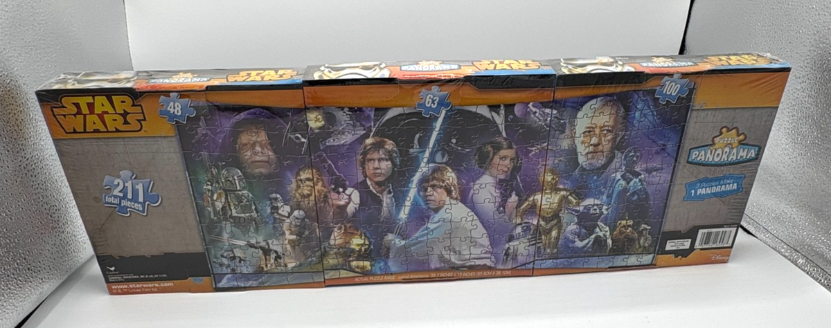 Star Wars Panorama Puzzle Set 3 Puzzles 211 Total Pieces