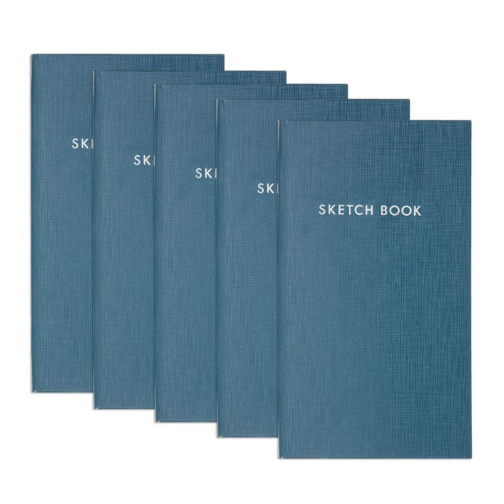 KOKUYO Field Sketch Notebook, 3mm Grid, Grayish Blue, Set of 5