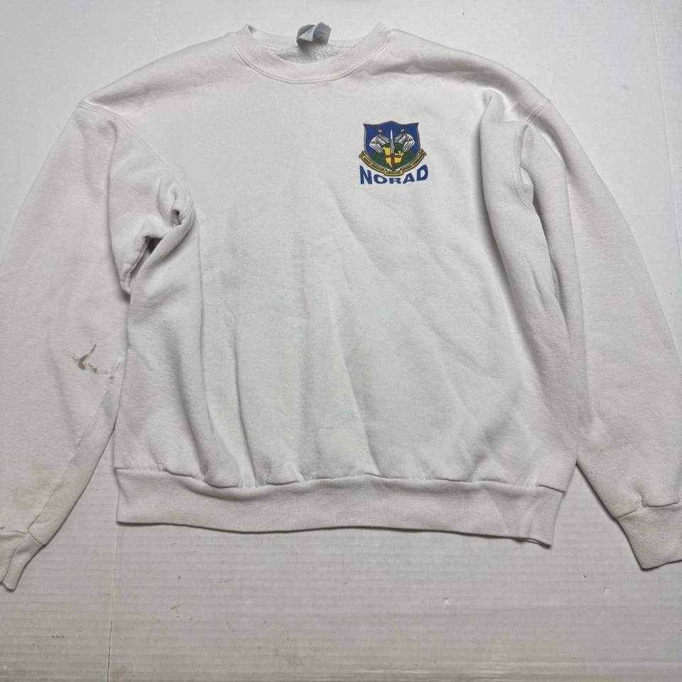 Винтажная толстовка Hanes NORAD North American Aerospace Defense Command ПОВРЕЖДЕНА - Изображение 2 из 4
