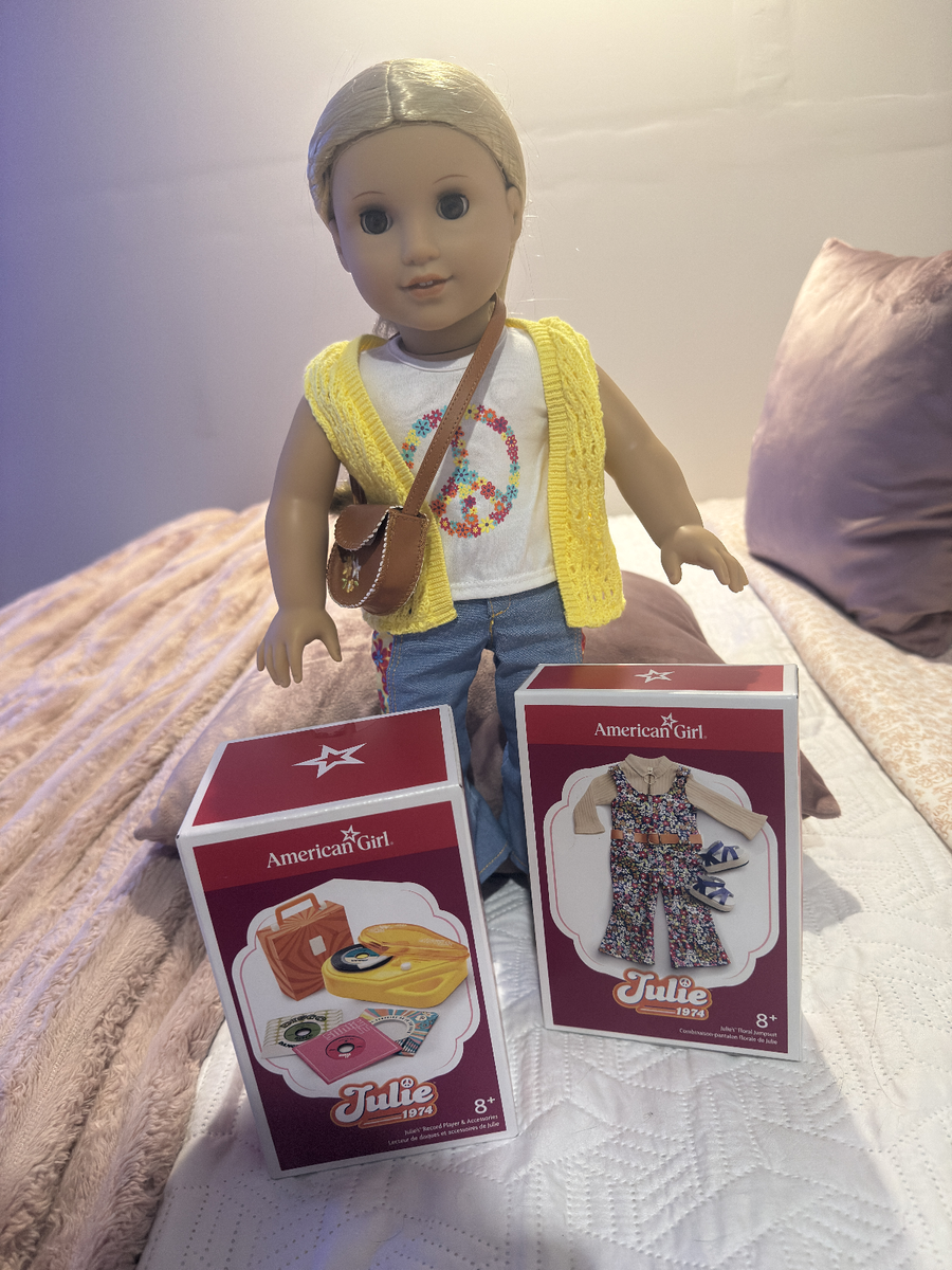 American Girl BKD57 18 inch Julie Doll and Paperback Book for sale
