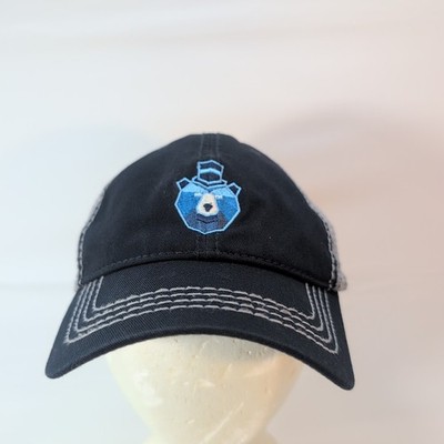 Triple D Bear Hat Cap Blue Adult Used Mesh Snapback B31D