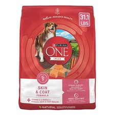 Purina ONE +Plus Skin&Coat Formula Sensitive Stomach Salmon Dry Dog Food 31.1 lb 1.22 per pound