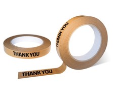 Thank You Tape, Designer Brown Sealing Tape for Small Business, Stick Shoppin...