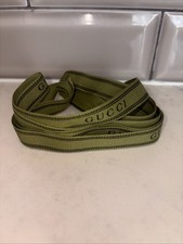 Authentic Gucci ribbon Green lettering Made in Italy 80 Inches Long 1/2   Wide